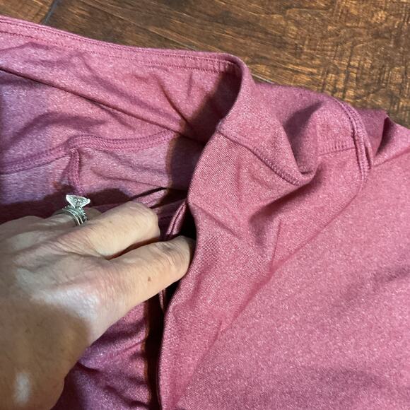 Raspberry Color Athletic Leggings - Sz Large - Picture 3 of 5